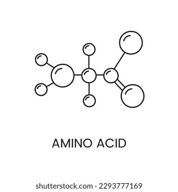 Amino acid line icon in vector.