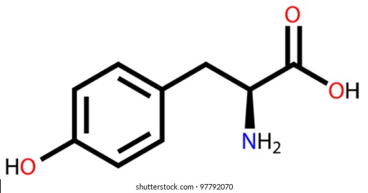 Amino acid tyrosine structural formula