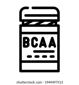 amino acids line icon vector. amino acids sign. isolated contour symbol black illustration