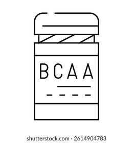 amino acids line icon vector. amino acids sign. isolated contour symbol black illustration