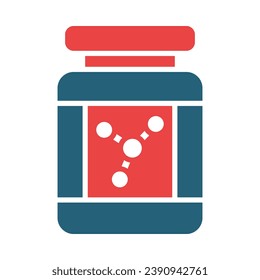 Glifo De Vector De Ácidos Amino Icono De Dos Colores Para Uso Personal Y Comercial.
