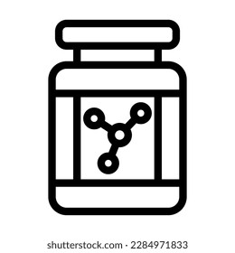 Diseño de icono de línea de vectores de ácidos de Amino