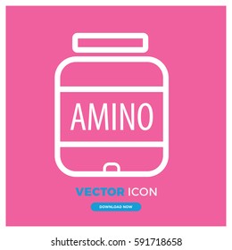 Amino Protein Supplement Vector Icon Illustration