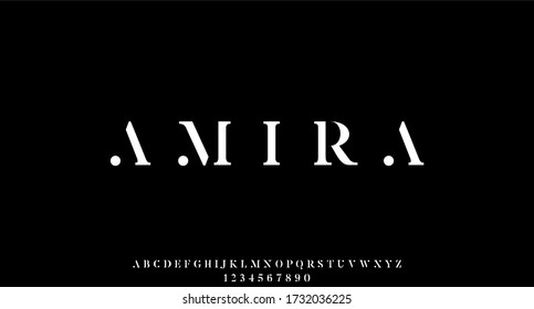 AMIRA vector font elegant and luxury style