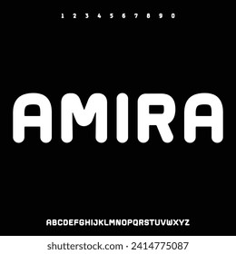 AMIRA vector font elegant and luxury style