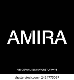 AMIRA vector font elegant and luxury style
