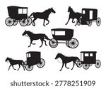 Amish Buggy Vector For Print, Amish Buggy Clipart, Amish Buggy vector Illustration