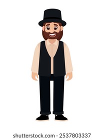 desenho isolado do personagem amish man