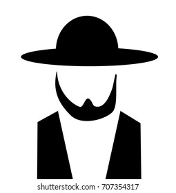 amish man with hat and beard
