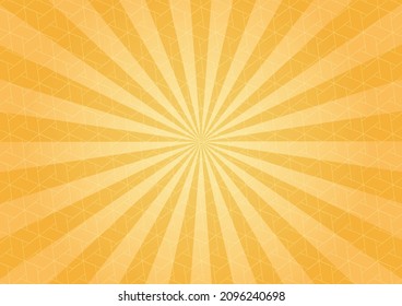 Amishiro Hemp Leaves Concentration Line Background Yellow