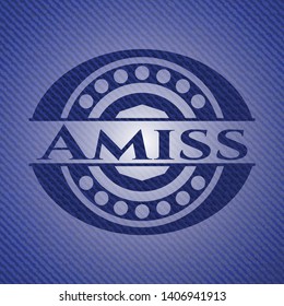 Amiss with jean texture. Vector Illustration. Detailed.