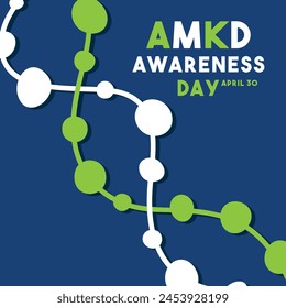 AMKD Awareness Day. April 30. APOL1-Mediated Kidney Disease (AMKD). Eps 10.