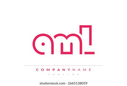AML abstract letter logo design. Modern Business Logo Design With Abstract Typography and Contemporary Style