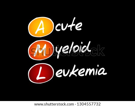 AML - Acute Myeloid Leukemia acronym, health concept background