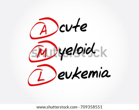 AML - Acute Myeloid Leukemia, acronym health concept background
