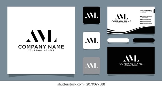 AML logo symbol. vector business symbol element with business card design.