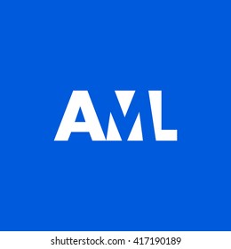 AML Logo. Vector Graphic Branding Letter Element. White Background