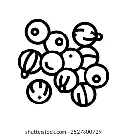 amla ayurvedic herb line icon vector. amla ayurvedic herb sign. isolated contour symbol black illustration