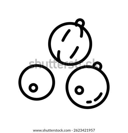 Amla Vector outline icon. Eps10 file 