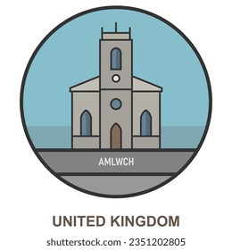 Amlwch. Cities and towns in United Kingdom. Flat landmark