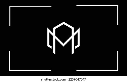 AM,MA, A, M, Abstract Letters Logo MOnogram
