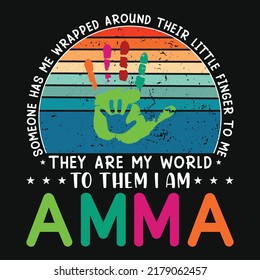 amma grandmother or mother tshirt design