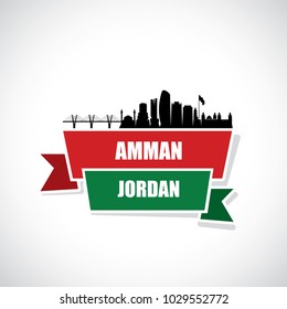 Amman skyline - Jordan - vector illustration