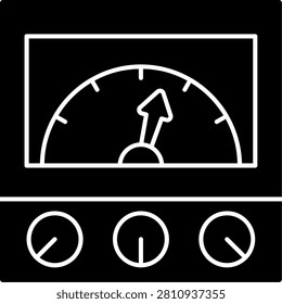 Ammeter Art vector Icon Design Illustration