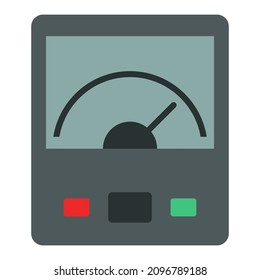 ammeter blade flat clipart vector illustration