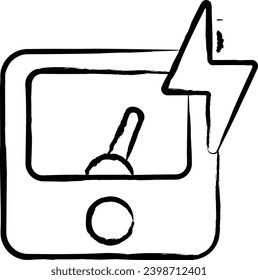 Ammeter hand drawn vector illustration