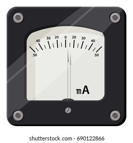 Ammeter icon. Cartoon illustration of ammeter vector icon for web design