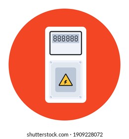 
Ammeter icon, electrometer flat vector style 