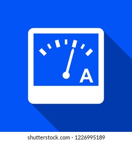Ammeter icon with shadow , sign design