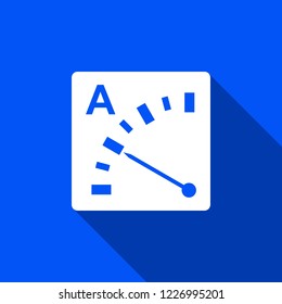 Ammeter icon with shadow , sign design