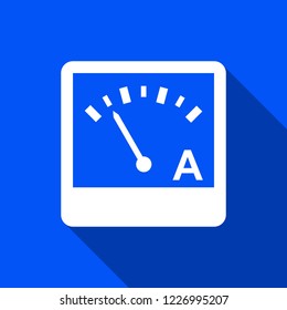 Ammeter icon with shadow , sign design