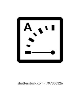 Ammeter icon, sign design.