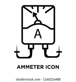 Ammeter icon vector isolated on white background, Ammeter transparent sign , linear symbol and stroke design elements in outline style