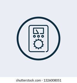 Ammeter icon vector on white background, ammeter trendy filled icons from Electronics collection, ammeter vector illustration