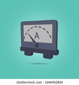 Ammeter isometric icon. Simple color vector of science icons for ui and ux, website or mobile application