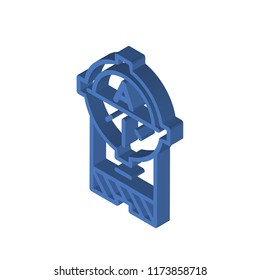 Ammeter isometric left top view 3D icon