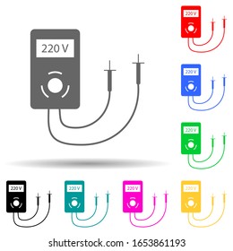 icono de estilo multicolor de ammetro. Glifo simple, vector plano de los iconos de los elementos de medida para ui y ux, sitio web o aplicación móvil