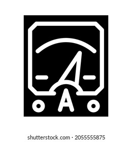 ammeter tool glyph icon vector. ammeter tool sign. isolated contour symbol black illustration