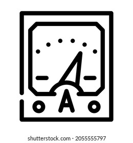 ammeter tool line icon vector. ammeter tool sign. isolated contour symbol black illustration