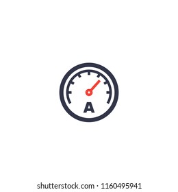 ammeter vector icon on white