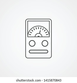 Ammeter vector icon sign symbol