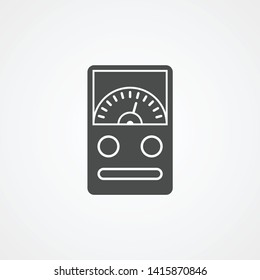 Ammeter vector icon sign symbol
