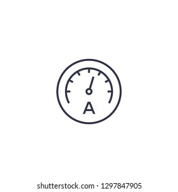 ammeter vector line icon