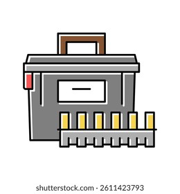 ammo box color icon vector. ammo box sign. isolated symbol illustration