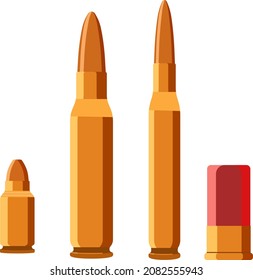Ametralladora, ilustración, vector sobre fondo blanco.