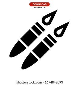 ammo icon or logo isolated sign symbol vector illustration - high quality black style vector icons
